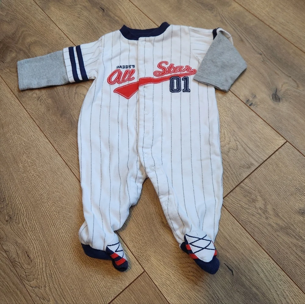 3m Baby All-Star Striped Footie pjs